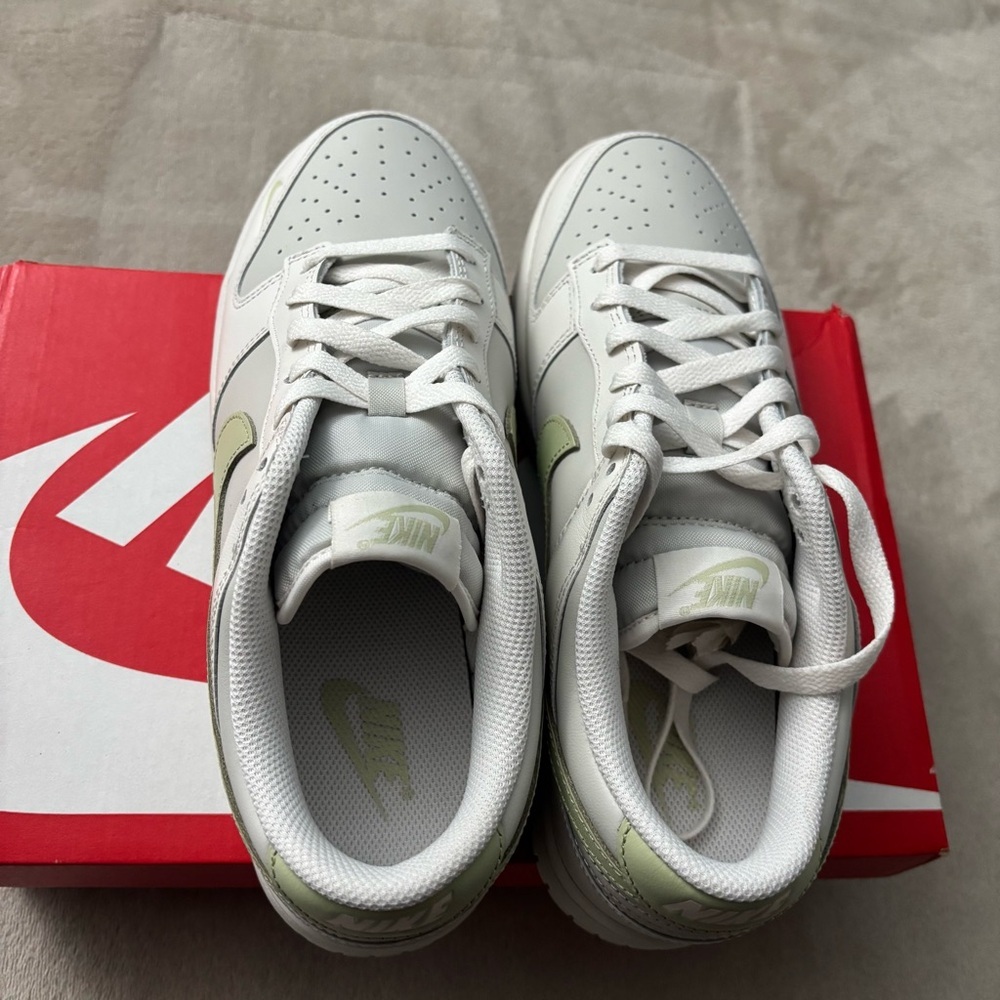 NIB Nike Wmns Dunk Low Phantom Olive Aura Women Casual Shoes Sneakers - Picture 5 of 6